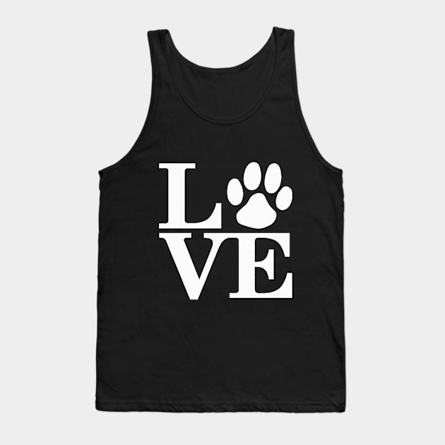 Paw Print LOVE Tank Top by DAPFpod